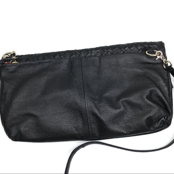 Elliott Lucca | Long Black Woven Foldover Purse - Picture 6 of 6